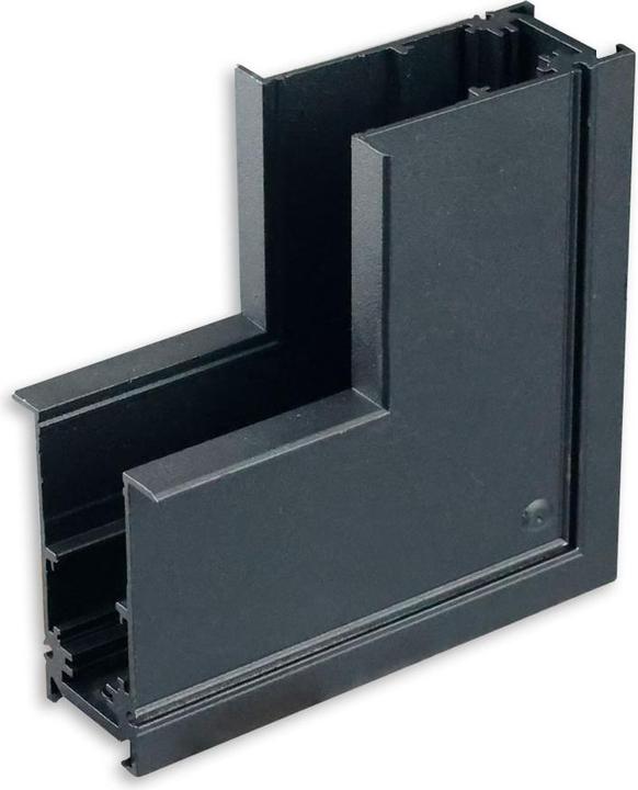 Actual product image Isoled Track48 corner rail 90° vertical for recessed rail, black, non-current-carrying