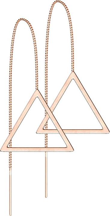 Immagine prodotto Star Piercing Orecchini a perno in oro rosa con catena a triangolo a caduta libera (senza ottone, Acciaio chirurgico 316L)