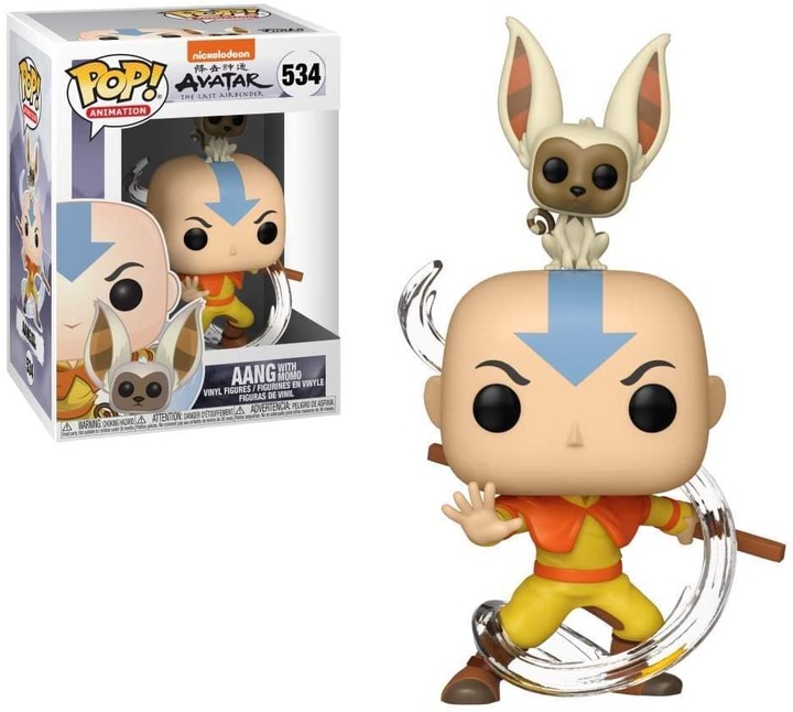 Actual product image Funko Pop! Avatar TLA : Aang w/ Momo (534)