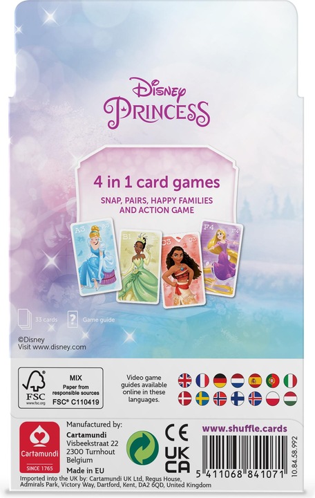 Actual product image AGM Card game Disney Princess - 4 in 1 (Multilingual)