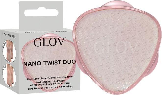 Glov Nano Twist Duo 2w1 pumeks i depilator z nano szkła Pink