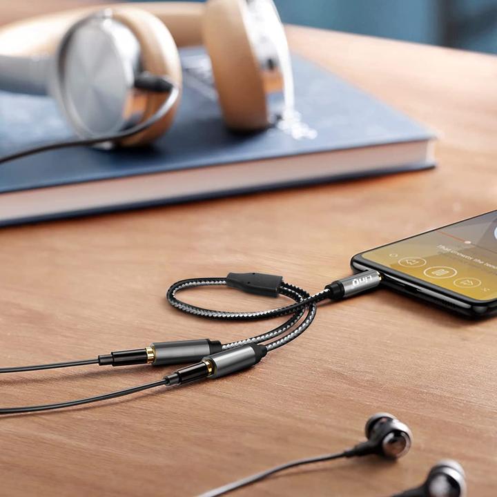 Immagine prodotto LinQ Connettore jack da 3,5 mm maschio a 2x connettore jack da 3,5 mm femmina (Jack da 3.5mm, Jack da 3.5mm)