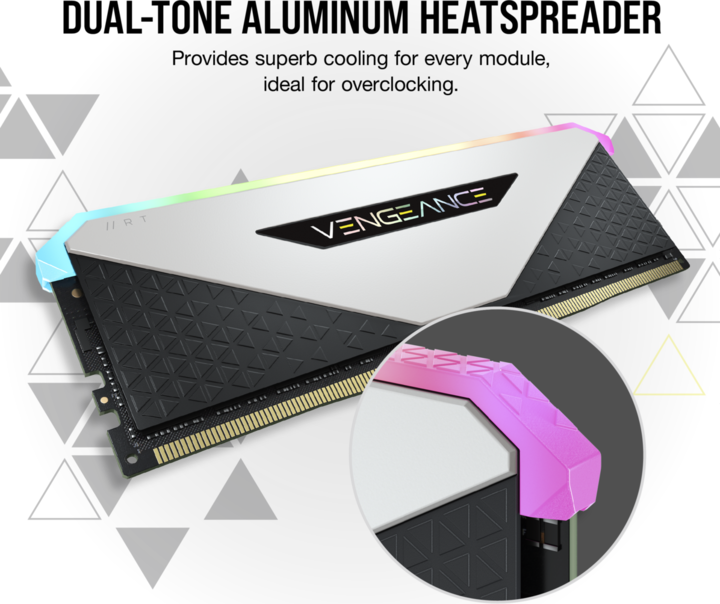 Image du produit Corsair Vengeance RGB RT (2 x 16GB, 3200 MHz, RAM DDR4, DIMM)