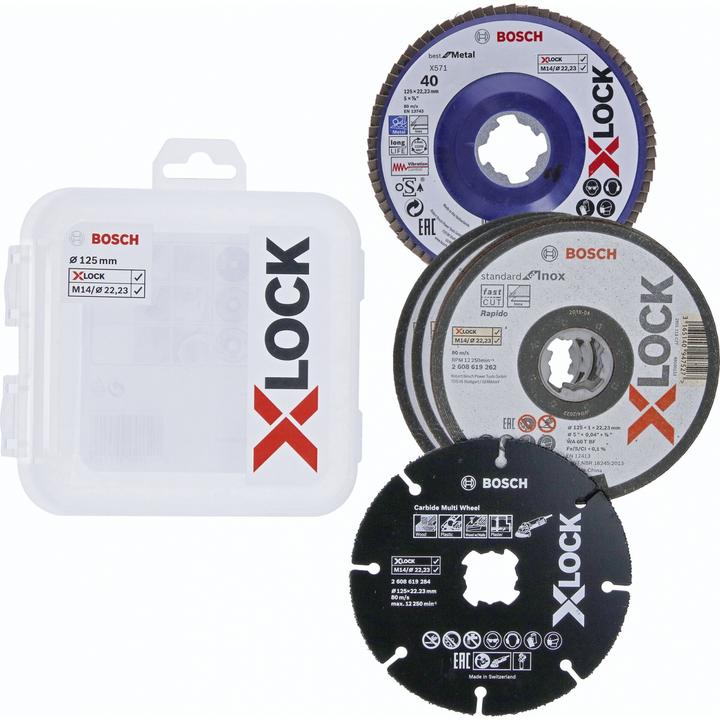Bosch Professional Zubehör PRO Schneiden und Schleifen X-Lock Set, 125 x 1 x 22,23 mm