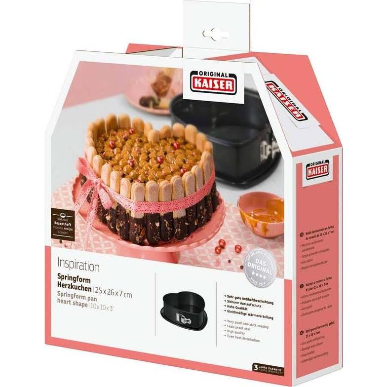 Thumbnail - Kaiser Springform Herzkuchen Inspiration Herzkuchen 25 x 26 x 7 cm, Backform, Schwarz