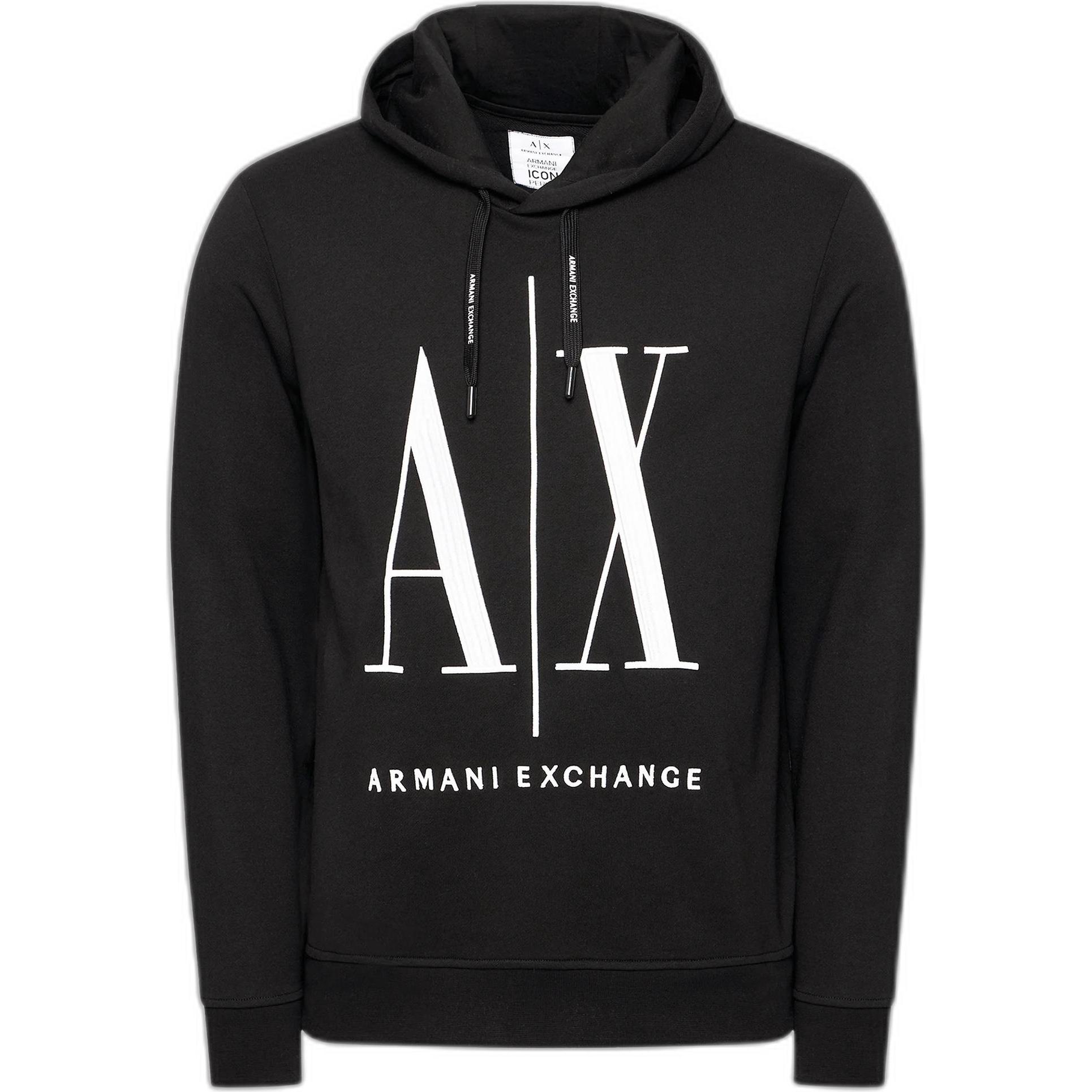 Armani Exchange, Herren, Pullover, weathirt, Schwarz, (S)