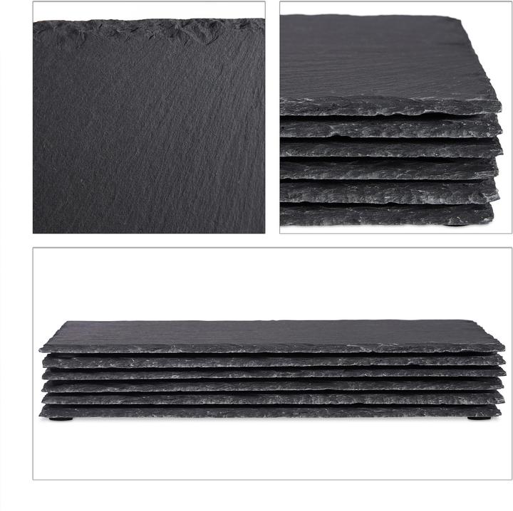 Actual product image Relaxdays Slate Tile cm Set Of 6