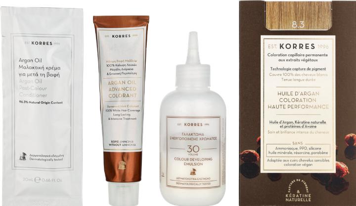 Actual product image Korres Argan Oil Hair Colour (8.3 Honey blonde)