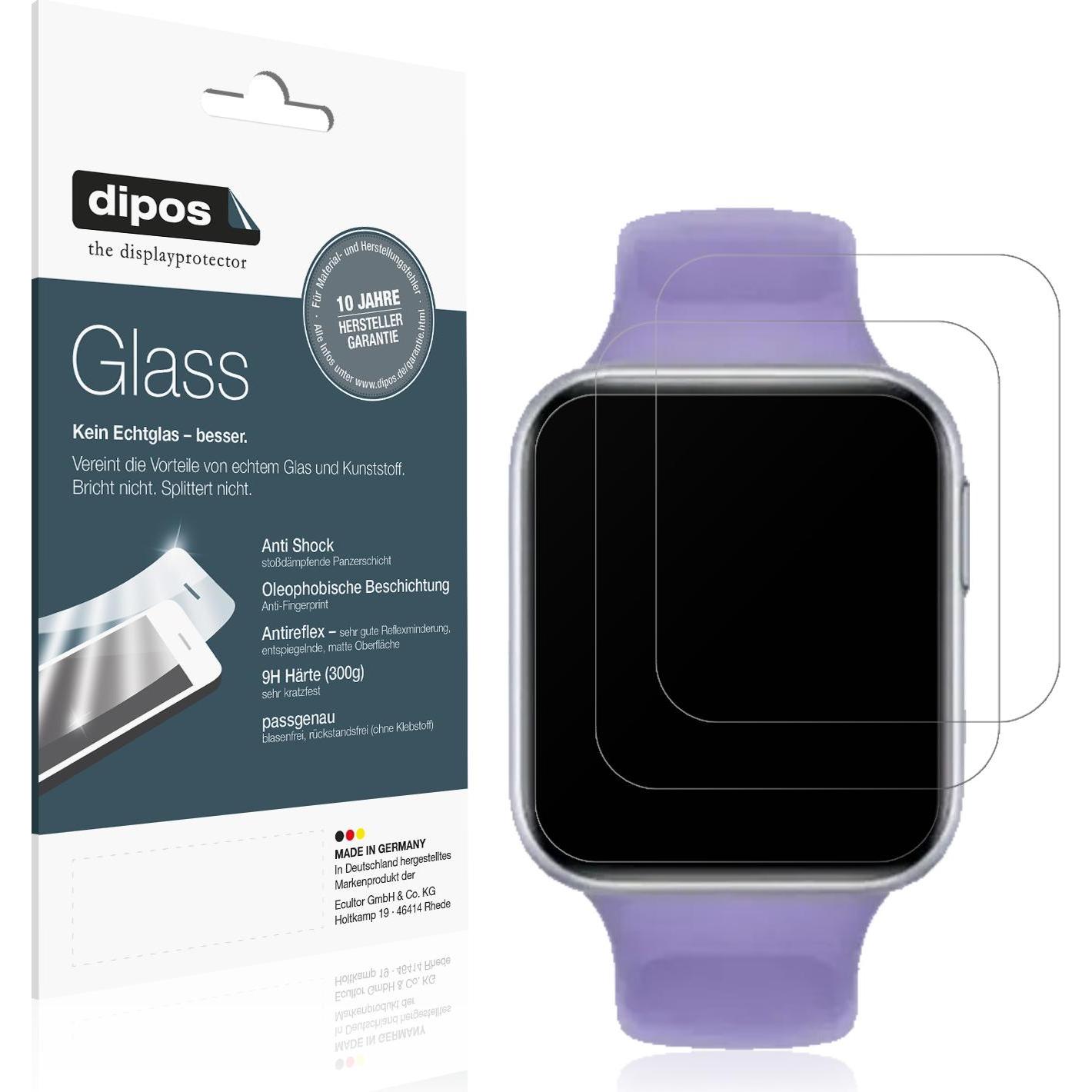 Dipos Displayschutz Anti-Shock, Smartwatch Schutzfolie, Transparent