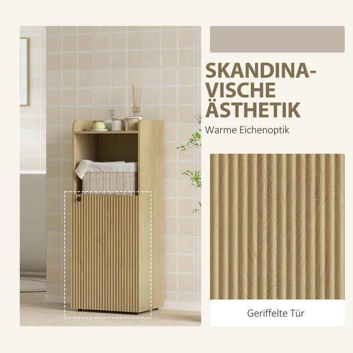 Actual product image Homcom Badezimmerschrank Spanplatte, MDF Eiche (31 x 31 x 104 cm)