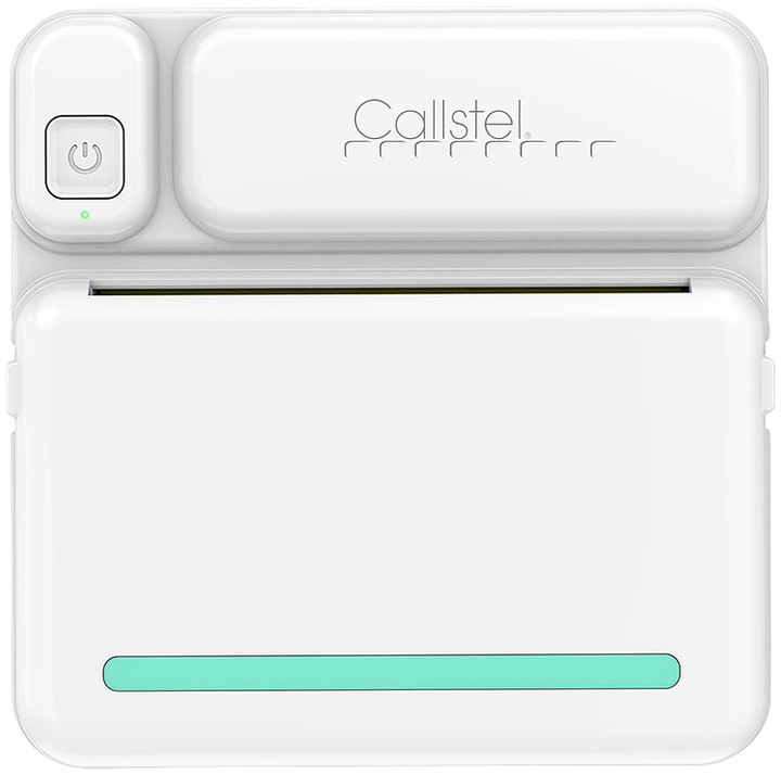 Immagine prodotto Callstel Mini stampante termica ricaricabile mobile per foto/etichette, app, 200 dpi, BT 5.1 (Bianco e nero)