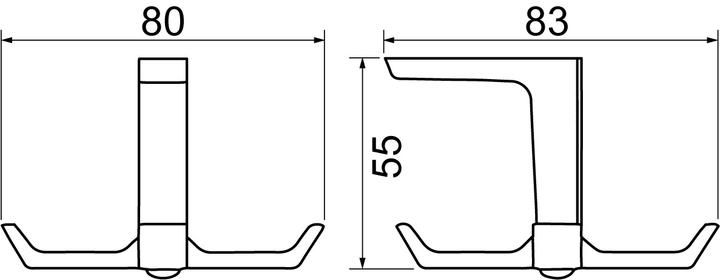Actual product image Hermeta Coat hook rotatable