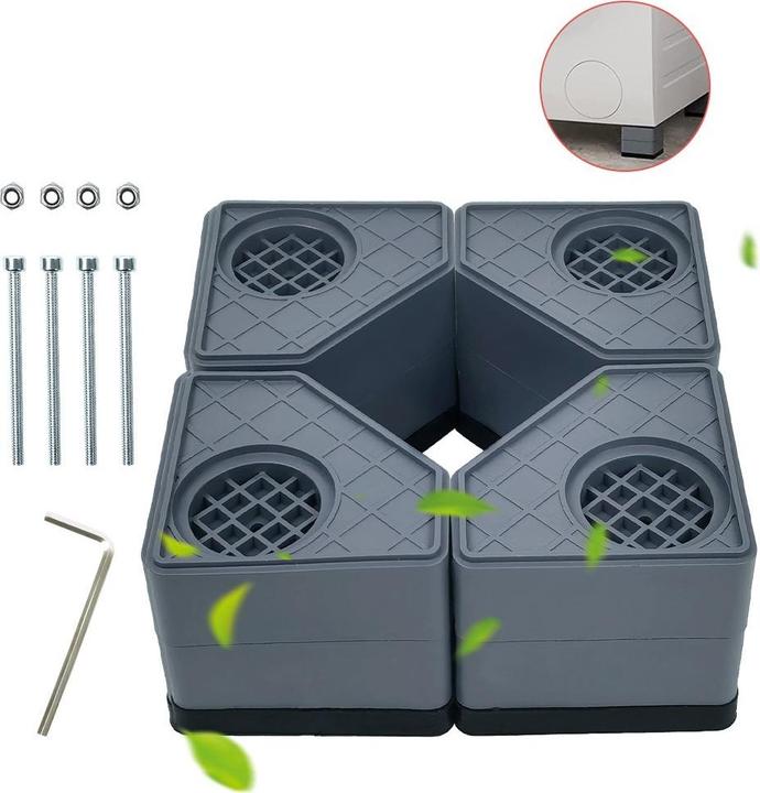 Swissdetector 4 Doppiato - Ammortizzatori di rumore e vibrazioni Lavatrice - Antiscivolo