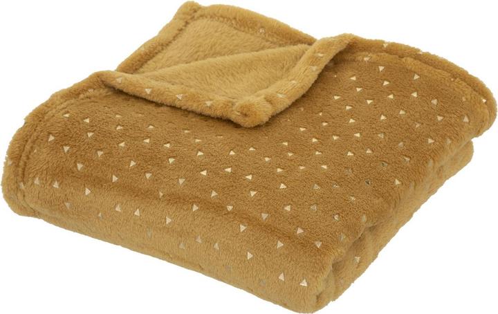 Atmosphera Plaid Flan brlngt oker 75x100, oker (75 x 100 cm)