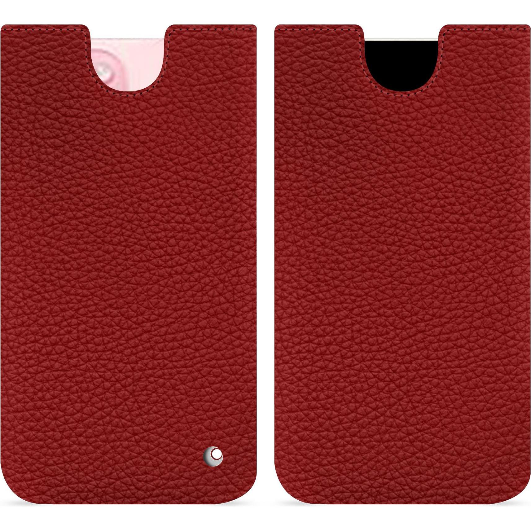 Noreve Lederschutzhülle (Apple iPhone 15), Smartphone Hülle, Rot