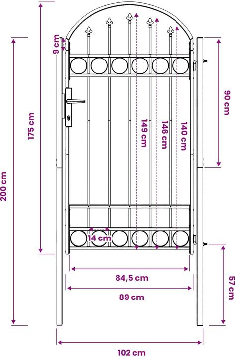 Immagine prodotto vidaXL Gartenzaun-Tor
