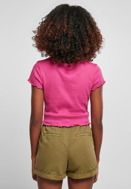 Produktbild Urban Classics Ladies Cropped Button Up Rib Tee - 12114 (4XL)