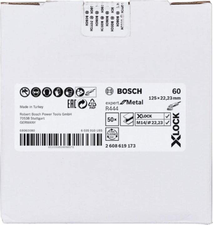 Produktbild Bosch Professional Zubehör X-LOCK Fiberschleifscheibe, Ø125 mm, K 60, R444, Expert for Metal, 1 Stück (60)
