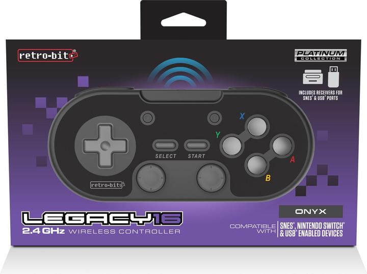 retro-bit Legacy 16 Wireless - Black - Gamepad - Nintendo Switch (Switch)
