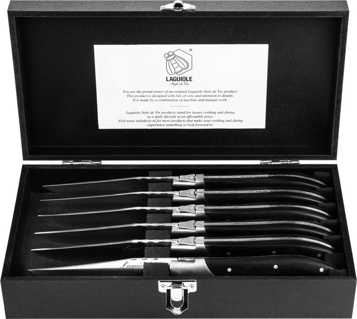 Laguiole Coltello da bistecca linea lusso - 6 pezzi (6 pz., Coltello)