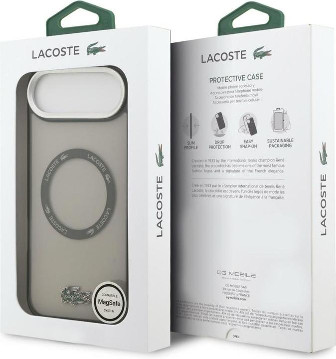 Image du produit Lacoste Etui Shockproof Transparent Frosted MagSafe do iPhone Air szary (Apple iPhone Air)