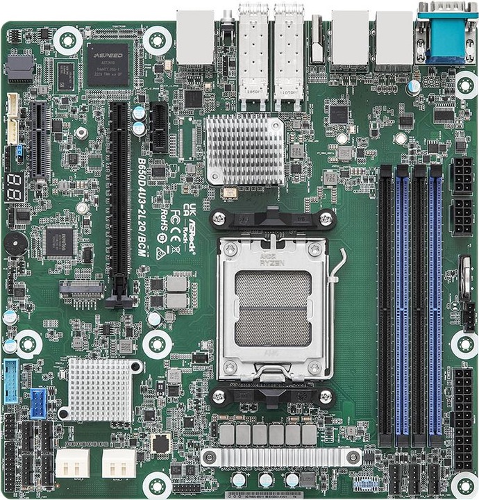 AsRock Mainboard B650D4U3-2L2Q/BCM micro-ATX Sockel AM5 Single (AMD SoC, mATX)