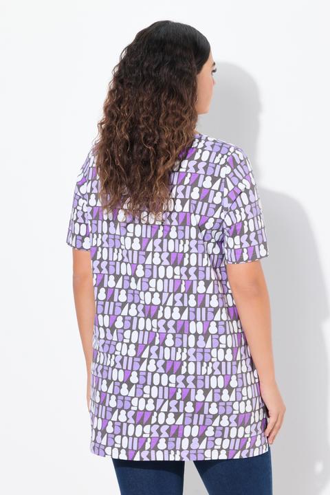 Produktbild Ulla Popken T-Shirt, Zahlen, A-Linie, V-Ausschnitt, Halbarm (46, 48)