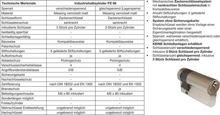 Actual product image BKS Profile half cylinder 8900 40/10 mm Number of keys: 3 different keyings (Profile cylinder)