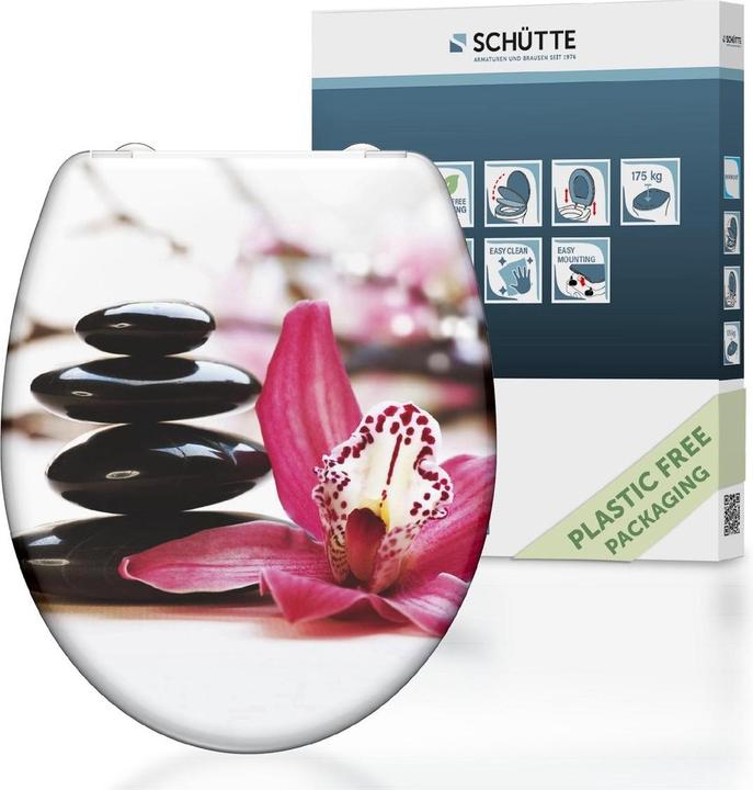 Produktbild Schütte WC Sitz Duroplast WC-Sitz WELLYNESS Absenkautomatik Schnellverschluss Quick Release 82376 Steine
