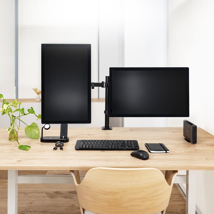 Produktbild Tooq Technology SOPORTE MESA GIRA INCLI 2 BRAZOS 17-27" NEGRO (Tisch, 27.01", 16 kg)