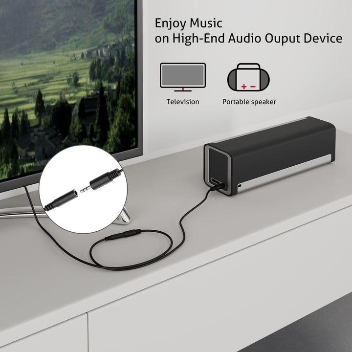 Produktbild HDgear Audio-Kabel 3.5 mm Klinke - Klinke 3.5 mm, female 5 m (5 m, 2.5mm Klinkenkabel)