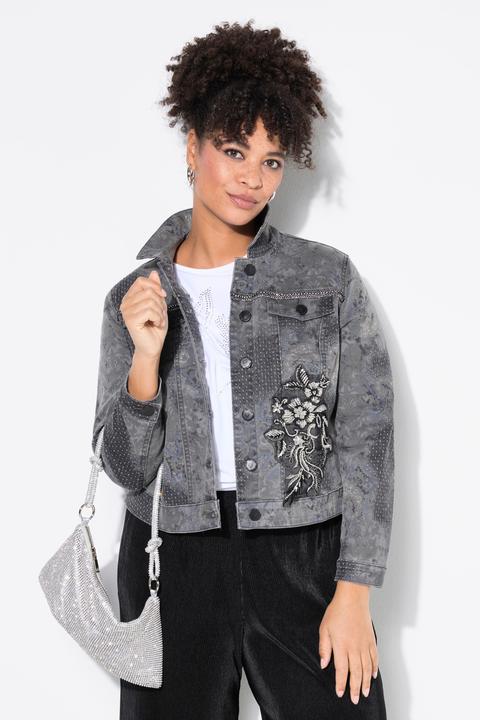 Produktbild Miamoda Jeansjacke, Classic Fit, Applikation (50)