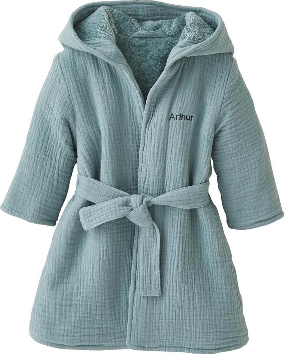 Image du produit Vertbaudet Bio-Kollektion: Baby Tier-Bademantel mit Musselin, personalisierbar (86)