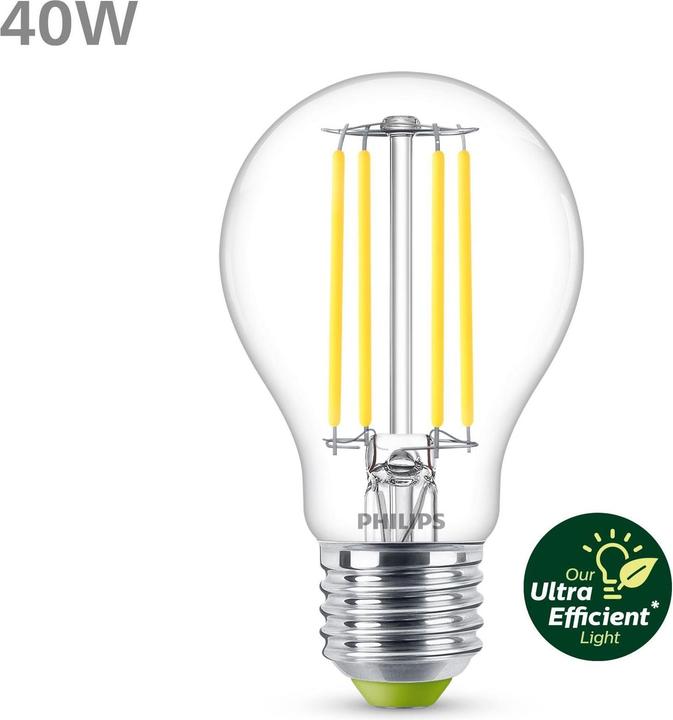 Label énergétique Philips LED Classic (E27, 485 lm, 1x)
