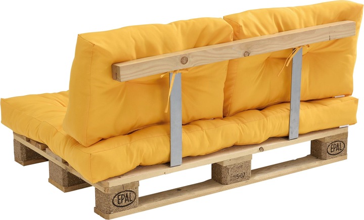 Produktbild En.Casa Sitzkissen für Palettenmöbel Comfy 80x120x12 cm Senfgelb (120 x 80 x 12 cm)