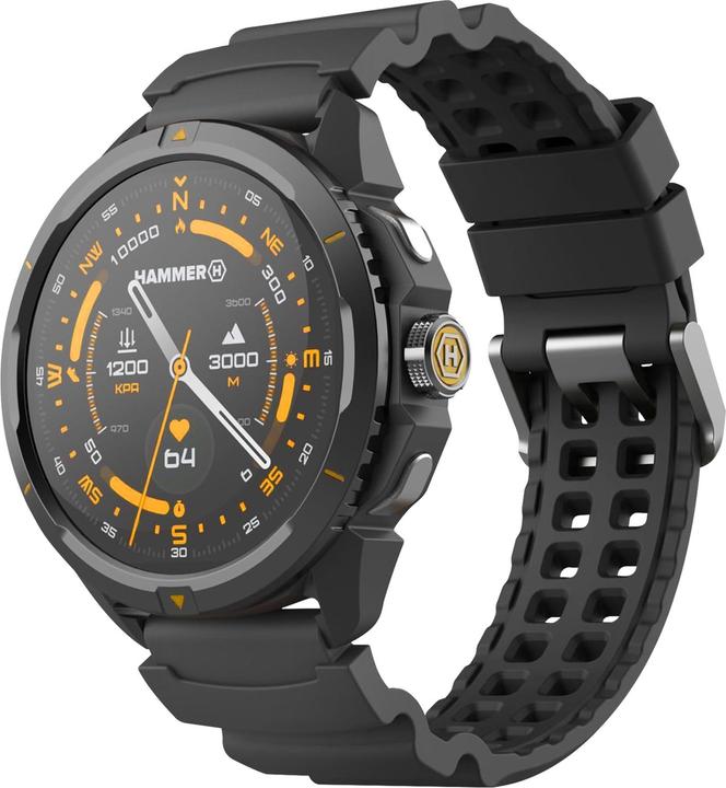 Myphone Smart watches Hammer Watch 2 | Smart watch | GPS (satellite) | AMOLED | 1.5" | Waterproof | Black