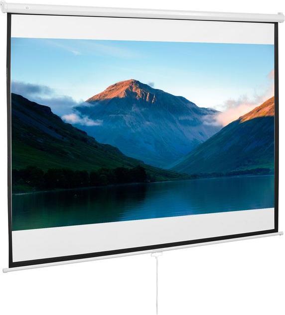 Produktbild Swisshandel24 Beamer Leinwand 203 x 152 cm 100 Zoll 4:3/ 16:9 Projektionsleinwand Manuell für Heimkino (96.85", 16:9, 4:3)