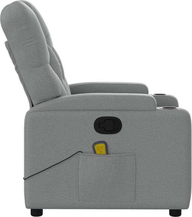 Immagine prodotto vidaXL Sedia da massaggio in tessuto grigio chiaro,Colore: Grigio chiaro,Materiale: Tessuto