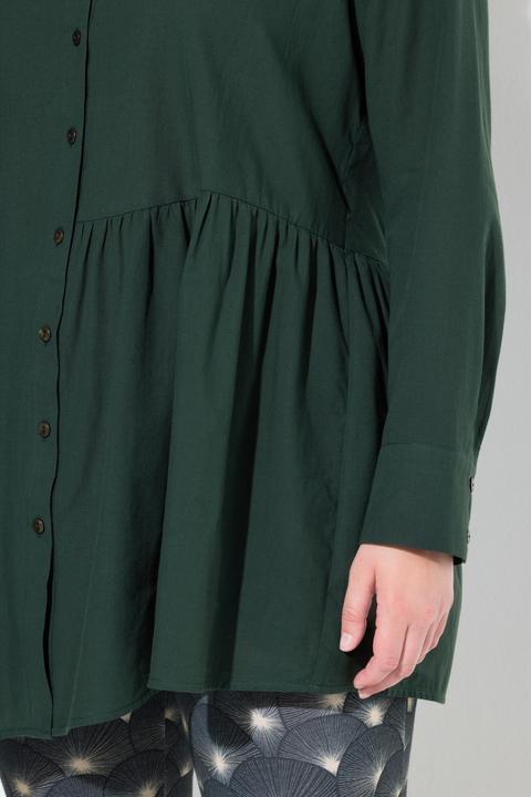 Produktbild Ulla Popken Longbluse, Zipfelsaum, Stehkragen, Langarm (46, 48)