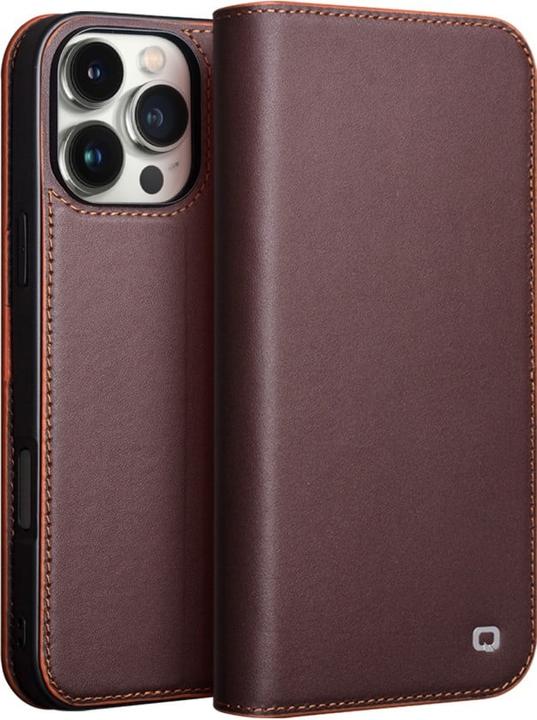 Immagine prodotto QiAlino Coperchio Flip Marrone scuro opaco (Apple iPhone 15 Pro Max)