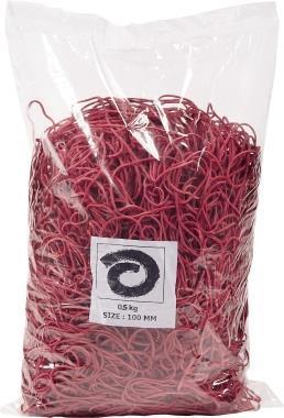 Neutralware Rubber ring 100mm rubber red 500pcs/pack. (500 pcs.)