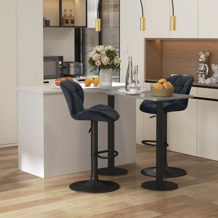 Actual product image Homcom Bar stool set of 2, adjustable seat height