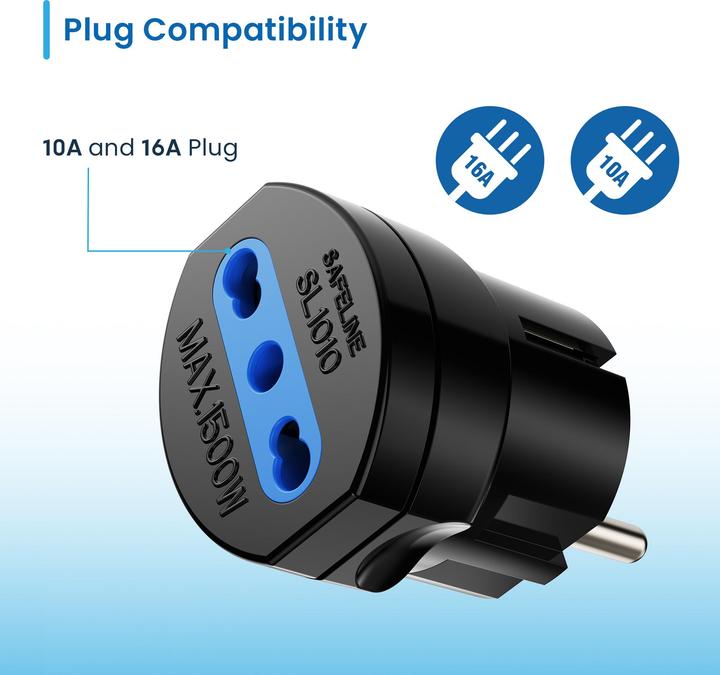 Produktbild Ewent Netzadapter (1-polig) mit Schuko-Stecker, 16 A