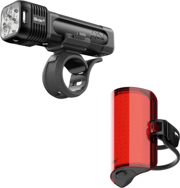knog. Blinder 1400 + Blinder Cobber Reflex Twinpack, black (1400 Lumen/30 Lumen) (1400 lm, 300 lm)