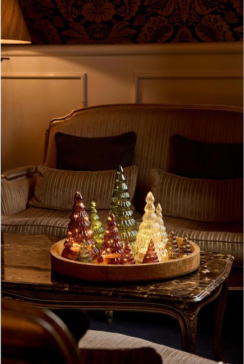 Actual product image Sirius Table Decoration Lucy Tree, Set of 2, Bordeaux, 9 cm