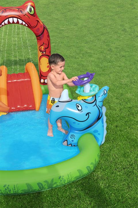 Image du produit Bestway Aire de jeux aquatiques et pataugeoire gonflable Jurassic Splash™ pour enfants 2,41 m x 1,40 m x 1,3
