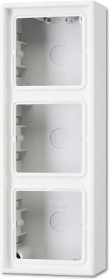 Actual product image JUNG Housing surface-mounted 3f Kst sw LS / LS CUBE glz LS583ASW