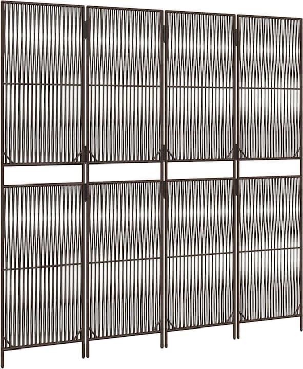 Actual product image VidaXL Screen 4-piece brown poly rattan,Colour: Brown,Material: Poly