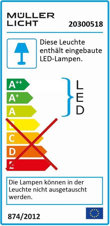 Energie-Label Müller Licht Wand- und Deckenleuchten Basic (2700 lm)