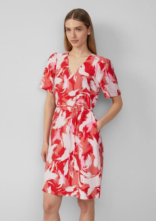 Produktbild S.Oliver Kleid Kurzes Kleid aus Viskosemix mit Puffärmeln (44)